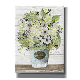 'Jardin Galvanized Bucket' by Cindy Jacobs, Canvas Wall Art