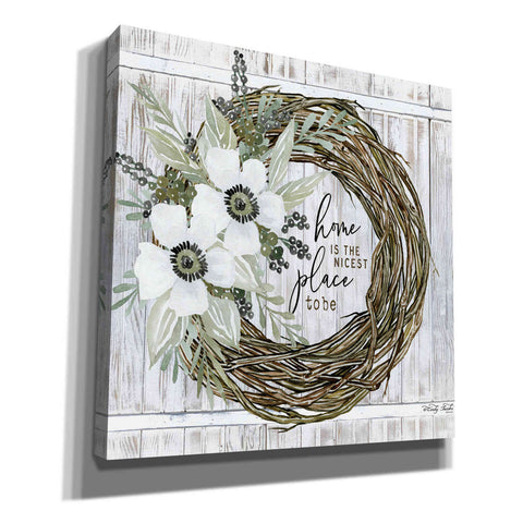 Image of 'Home is the Nicest Place to Be Wreath' by Cindy Jacobs, Canvas Wall Art
