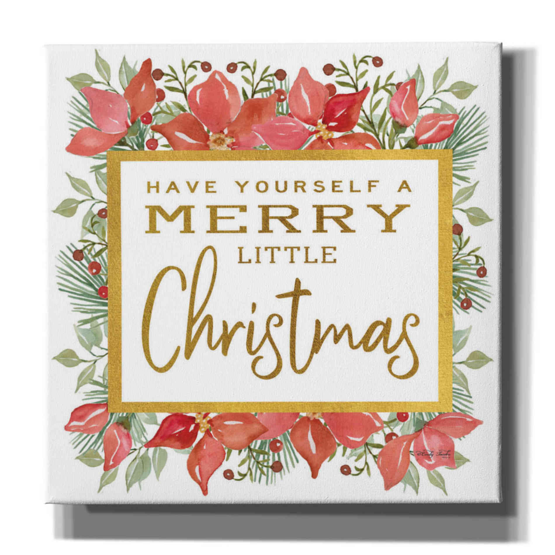 'Merry Little Christmas' by Cindy Jacobs, Canvas Wall Art