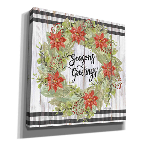 Image of 'Seasons Greetings Wreath' by Cindy Jacobs, Canvas Wall Art