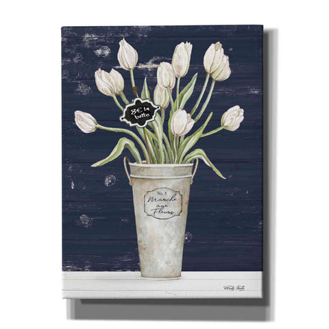 Image of 'Tulips on Navy I' by Cindy Jacobs, Canvas Wall Art