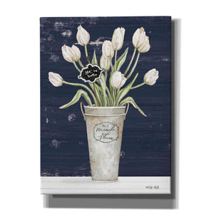 'Tulips on Navy I' by Cindy Jacobs, Canvas Wall Art