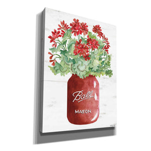 'Patriotic Red Jar' by Cindy Jacobs, Canvas Wall Art