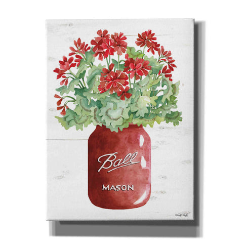 Image of 'Patriotic Red Jar' by Cindy Jacobs, Canvas Wall Art