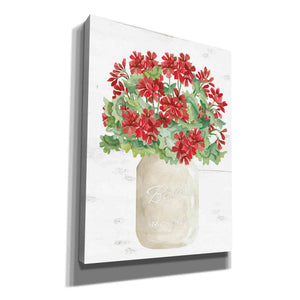'Patriotic White Jar' by Cindy Jacobs, Canvas Wall Art