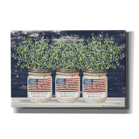 Image of 'Patriotic Glass Jar Trio II' by Cindy Jacobs, Canvas Wall Art