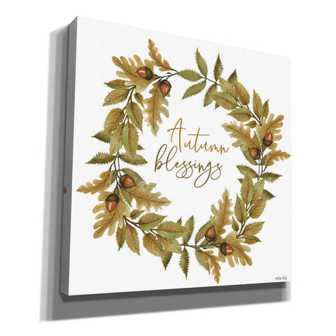 Image of 'Autumn Blessings Fall Wreath' by Cindy Jacobs, Canvas Wall Art