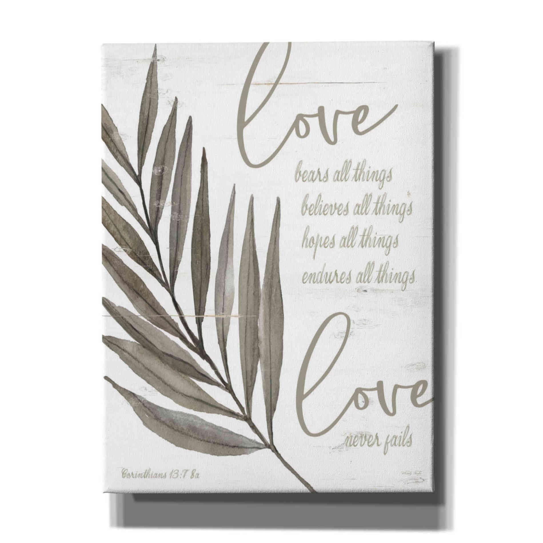 'Love Never Fails 2' by Cindy Jacobs, Canvas Wall Art