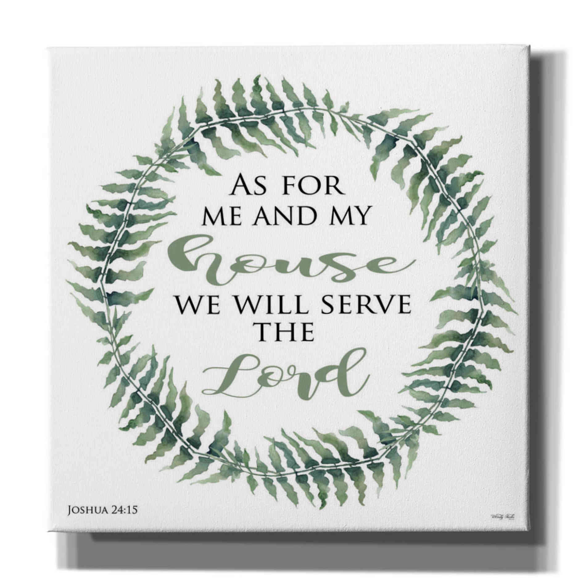 'As For Me and My House Wreath' by Cindy Jacobs, Canvas Wall Art