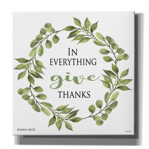 Image of 'In Everything Give Thanks Wreath' by Cindy Jacobs, Canvas Wall Art