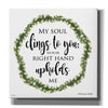 'My Soul Clings to You Wreath' by Cindy Jacobs, Canvas Wall Art