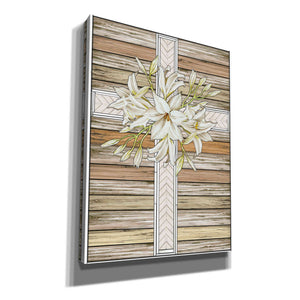 'Floral Cross' by Cindy Jacobs, Canvas Wall Art