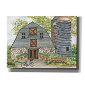 'Bluebird Barn' by Cindy Jacobs, Canvas Wall Art