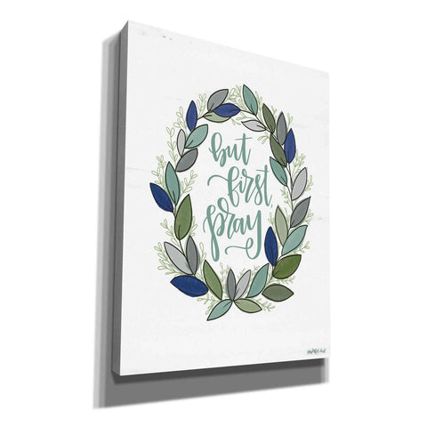 Image of 'But First Pray Wreath' by Imperfect Dust, Canvas Wall Art
