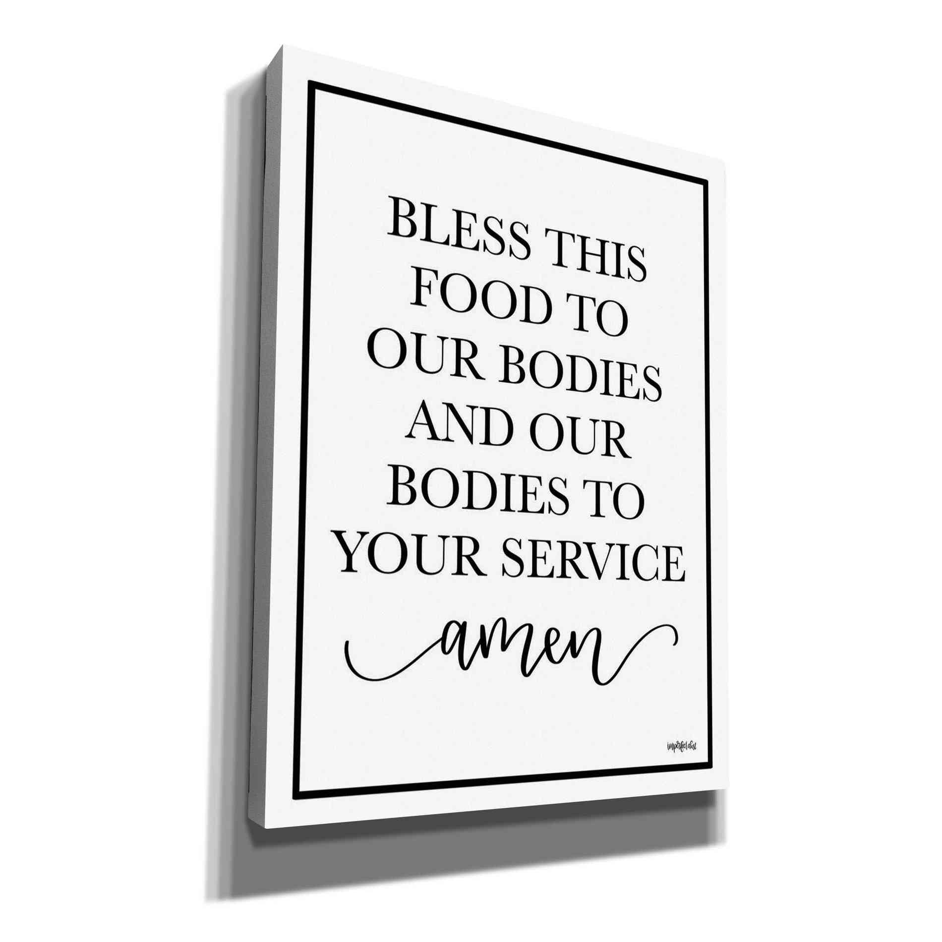 'Bless This Food' by Imperfect Dust, Canvas Wall Art