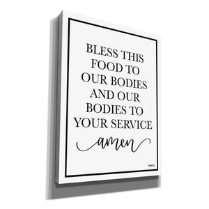 'Bless This Food' by Imperfect Dust, Canvas Wall Art