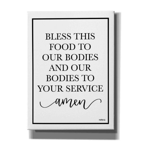 Image of 'Bless This Food' by Imperfect Dust, Canvas Wall Art