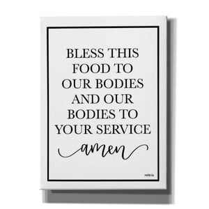 'Bless This Food' by Imperfect Dust, Canvas Wall Art