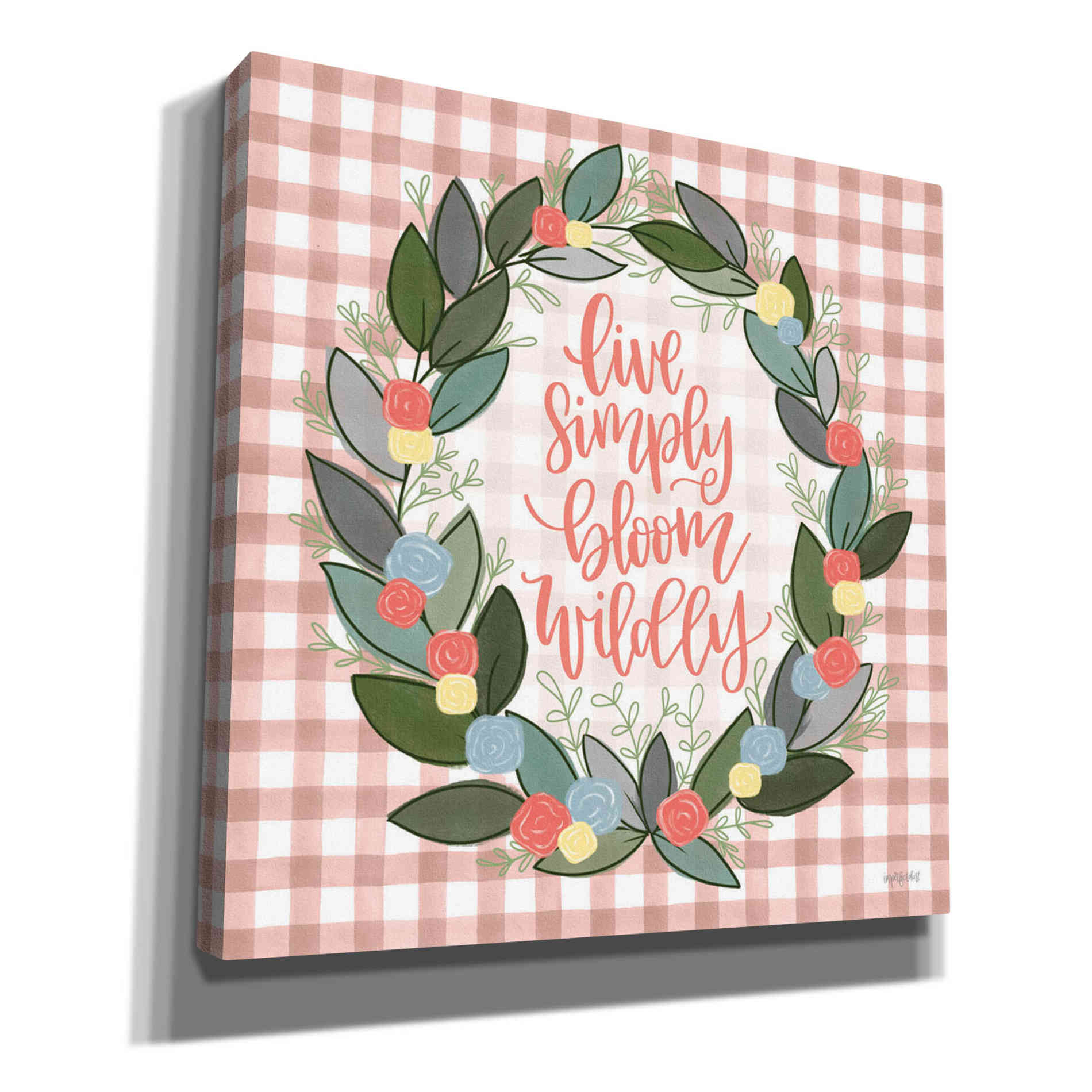 'Live Simply Bloom Wildly' by Imperfect Dust, Canvas Wall Art