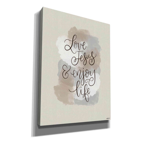 Image of 'Love Jesus and Enjoy Life' by Imperfect Dust, Canvas Wall Art
