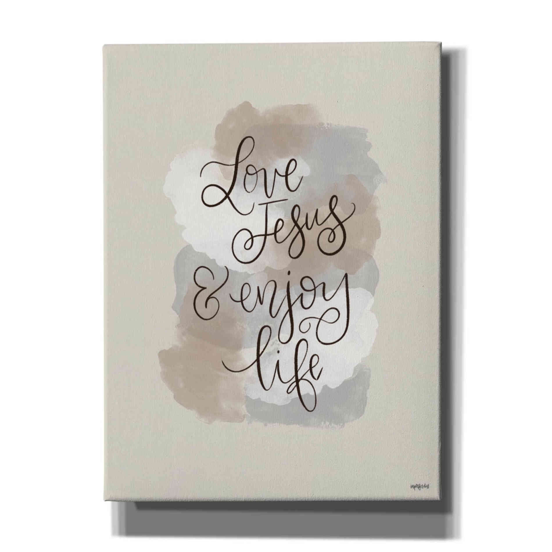 'Love Jesus and Enjoy Life' by Imperfect Dust, Canvas Wall Art