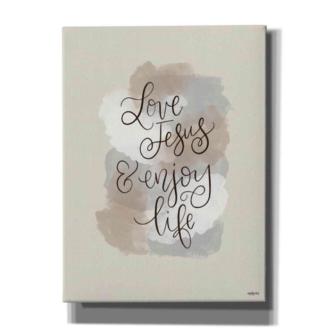 Image of 'Love Jesus and Enjoy Life' by Imperfect Dust, Canvas Wall Art