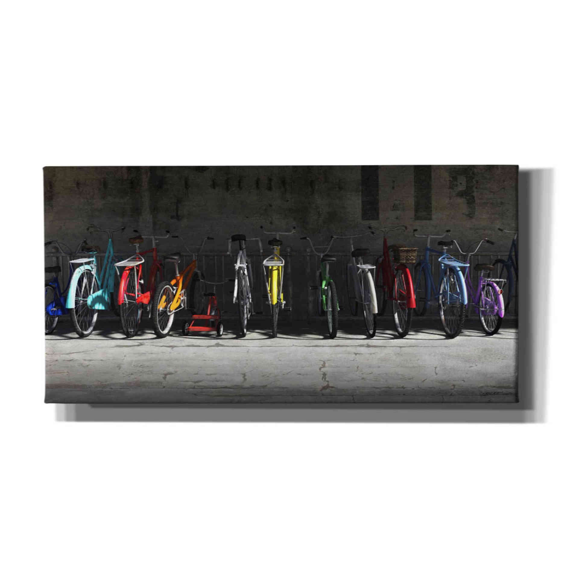 'Bike Rack' by Cynthia Decker, Canvas Wall Art