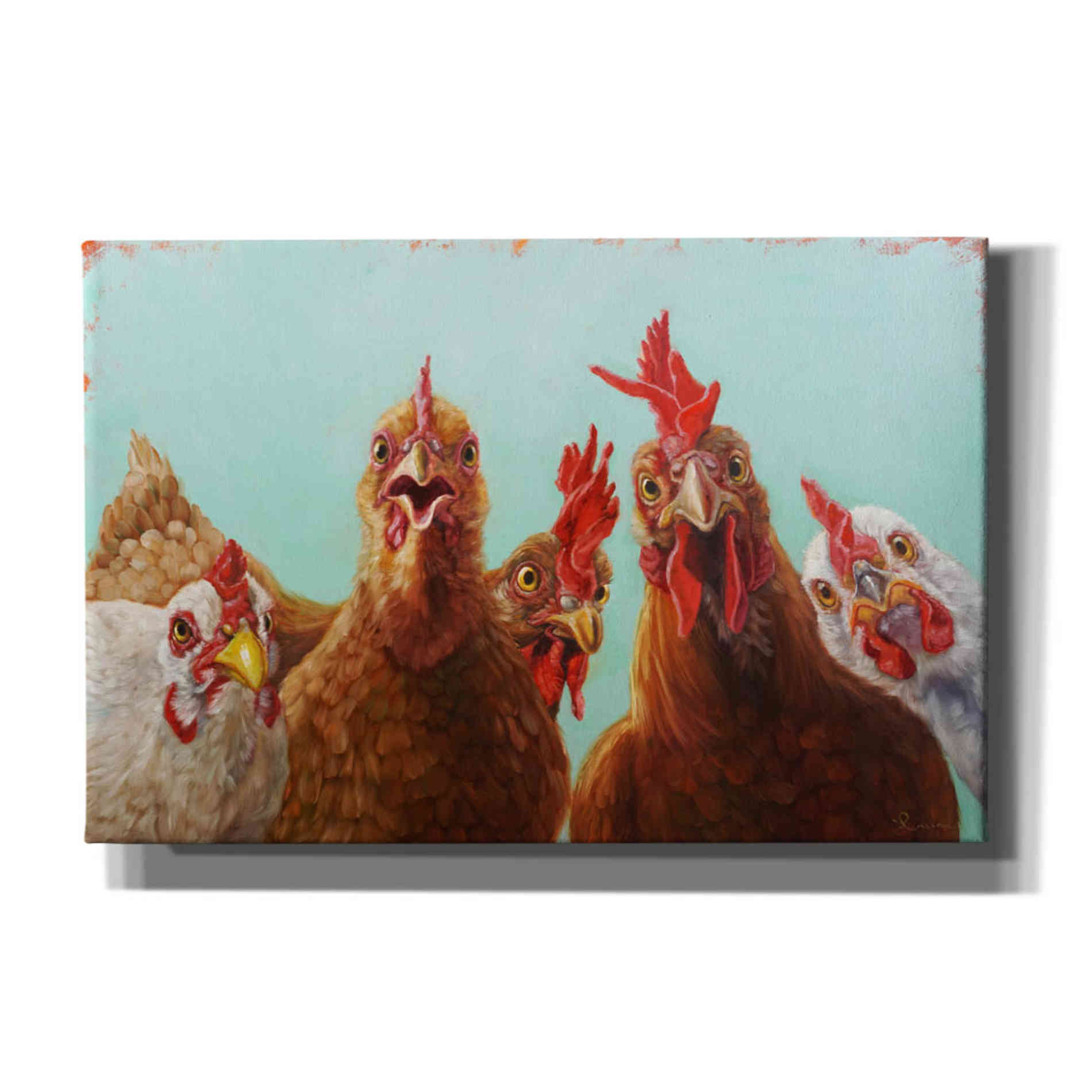 'Chicken for Dinner' by Lucia Heffernan, Canvas Wall Art