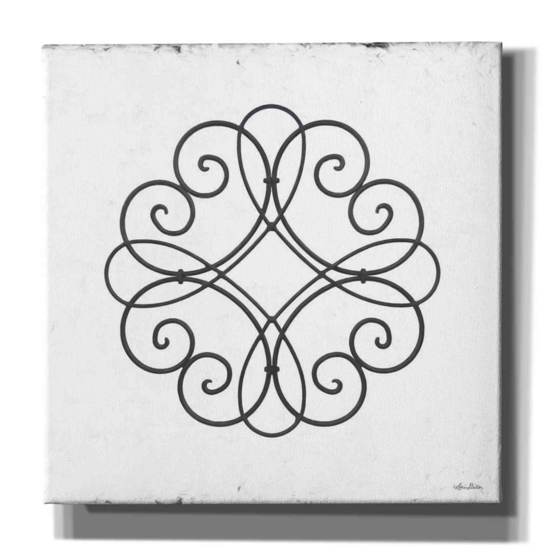 'Metal Art on Stucco II' by Lori Deiter, Canvas Wall Art