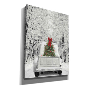 'Snowy Drive in a White Ford' by Lori Deiter, Canvas Wall Art