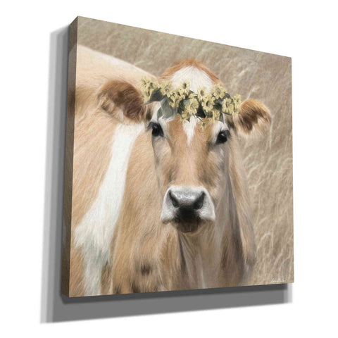 Image of 'Floral Cow I' by Lori Deiter, Canvas Wall Art