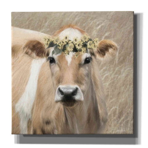 Image of 'Floral Cow I' by Lori Deiter, Canvas Wall Art