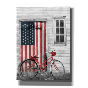 'Patriotic Bicycle' by Lori Deiter, Canvas Wall Art