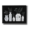 'White Line Floral Vases' by Rachel Nieman, Canvas Wall Art