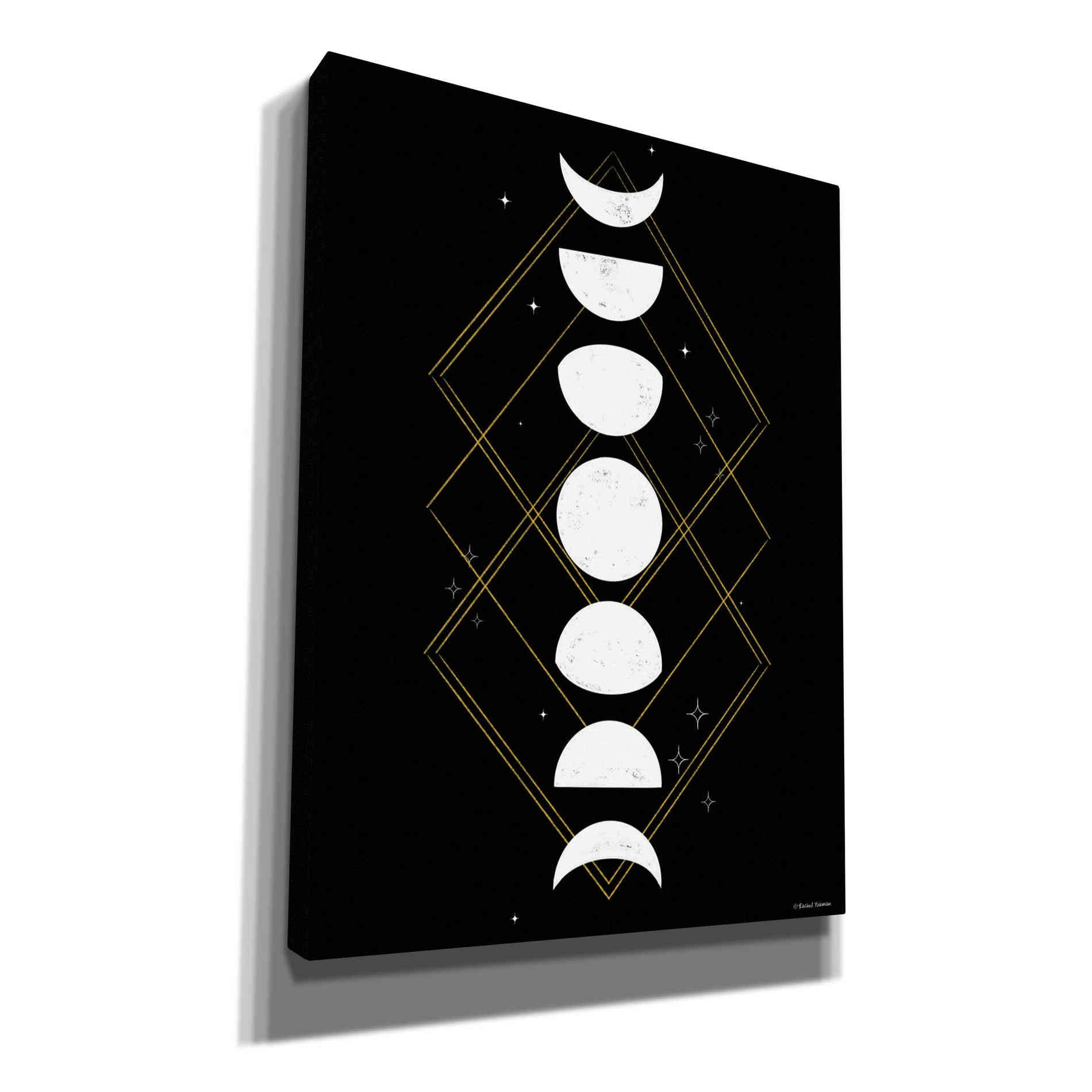 'Geometric Moon Phases' by Rachel Nieman, Canvas Wall Art