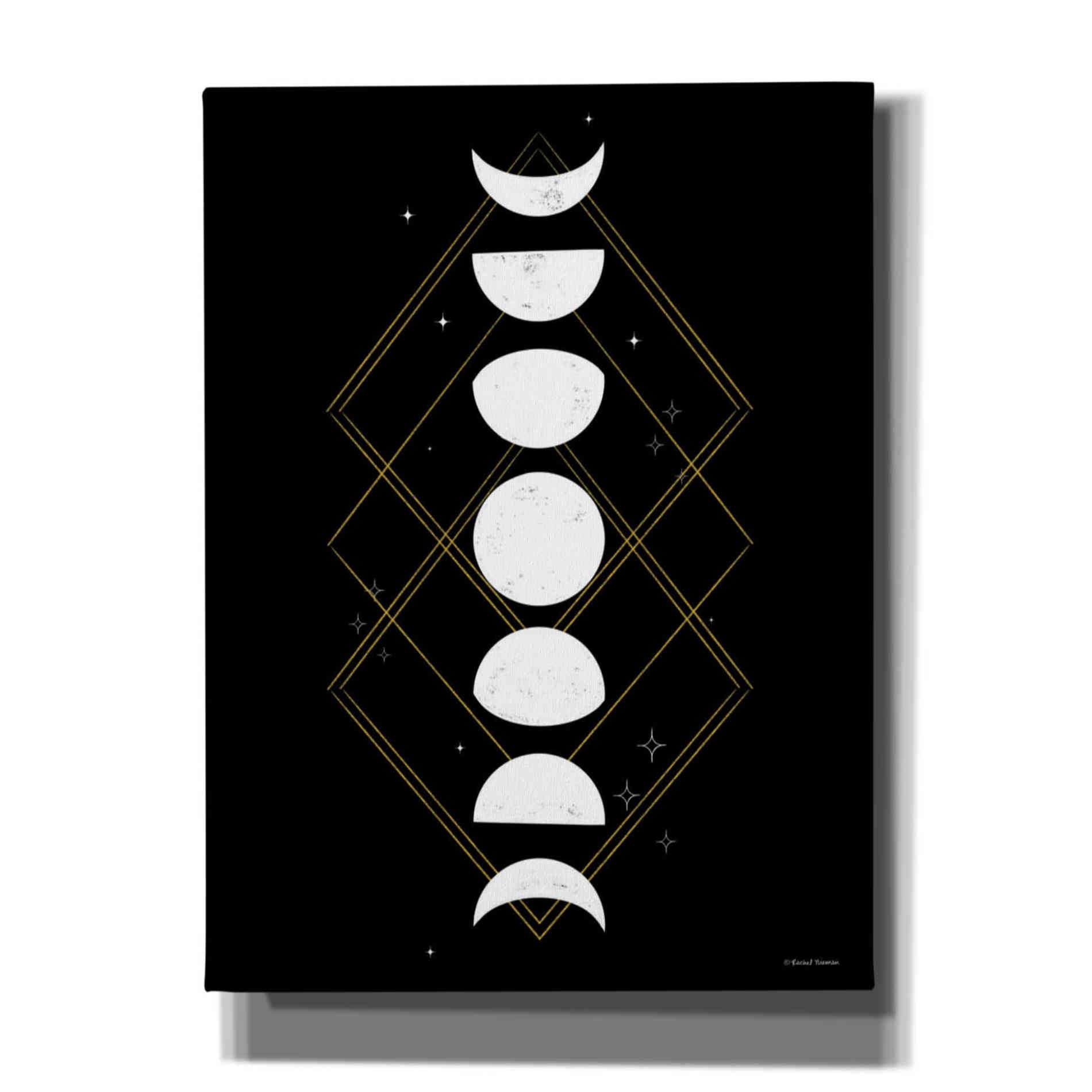 'Geometric Moon Phases' by Rachel Nieman, Canvas Wall Art