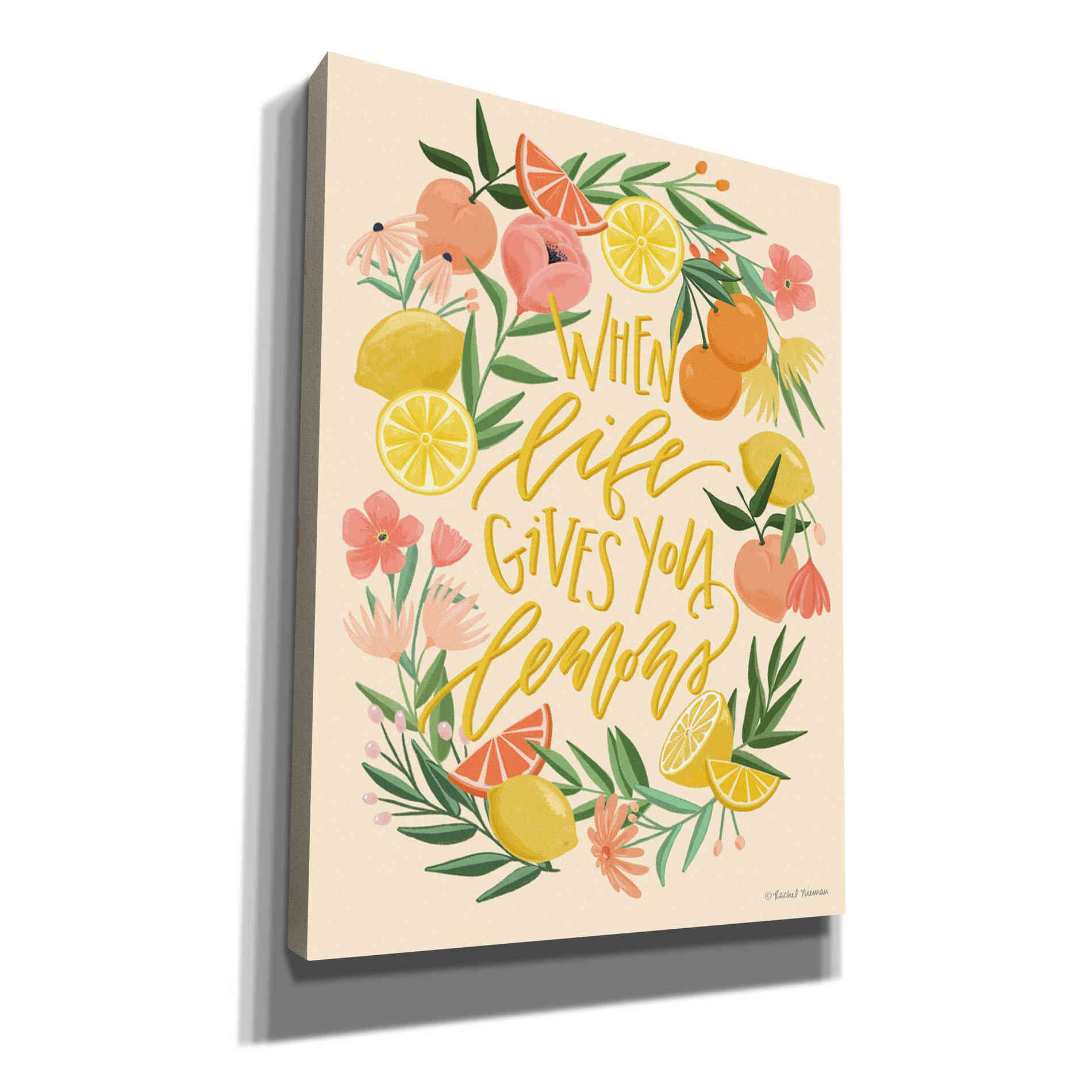 'When Life Gives You Lemons' by Rachel Nieman, Canvas Wall Art
