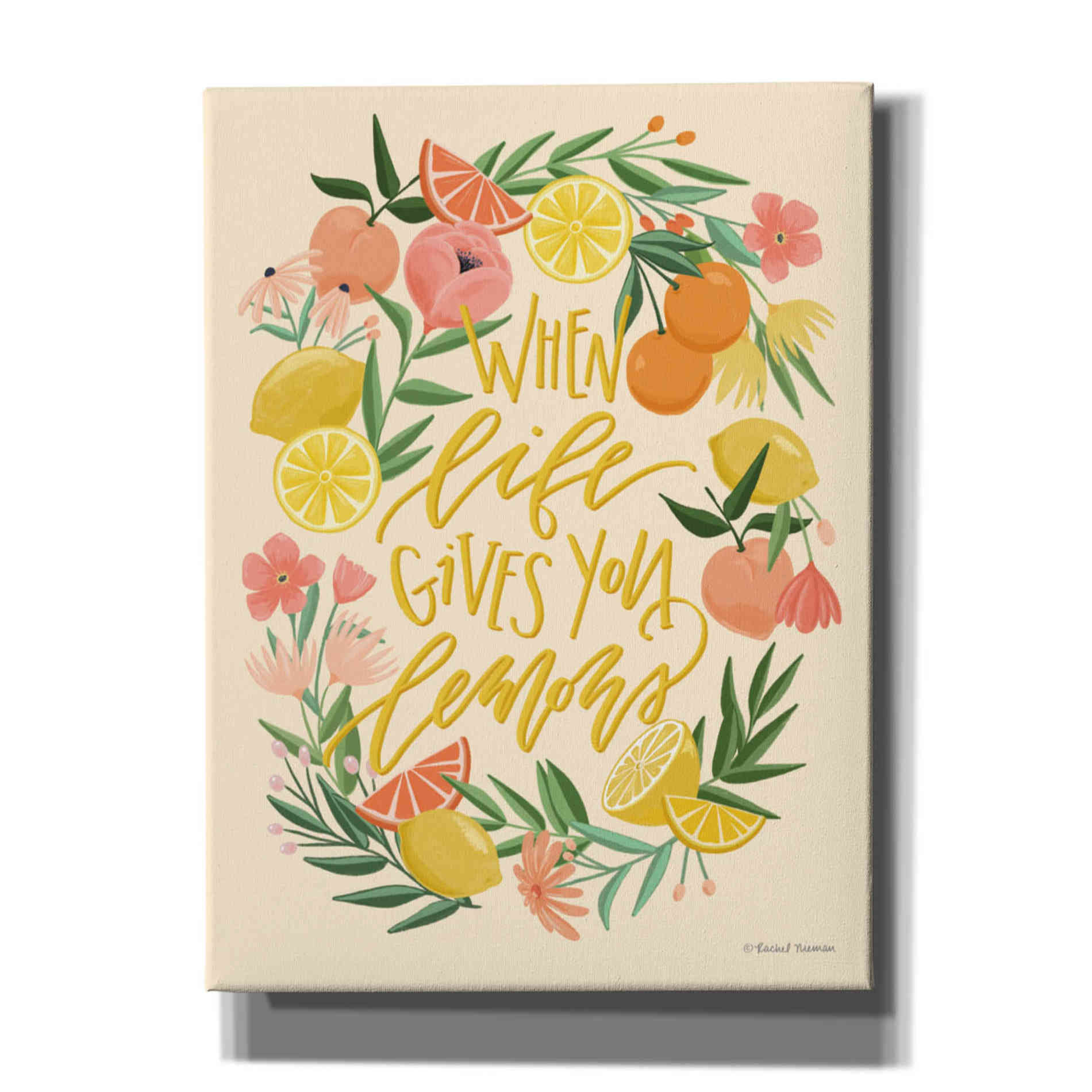 'When Life Gives You Lemons' by Rachel Nieman, Canvas Wall Art