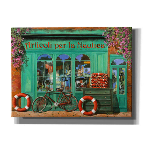 Image of 'La Bicicletta Rossa' by Guido Borelli, Canvas Wall Art