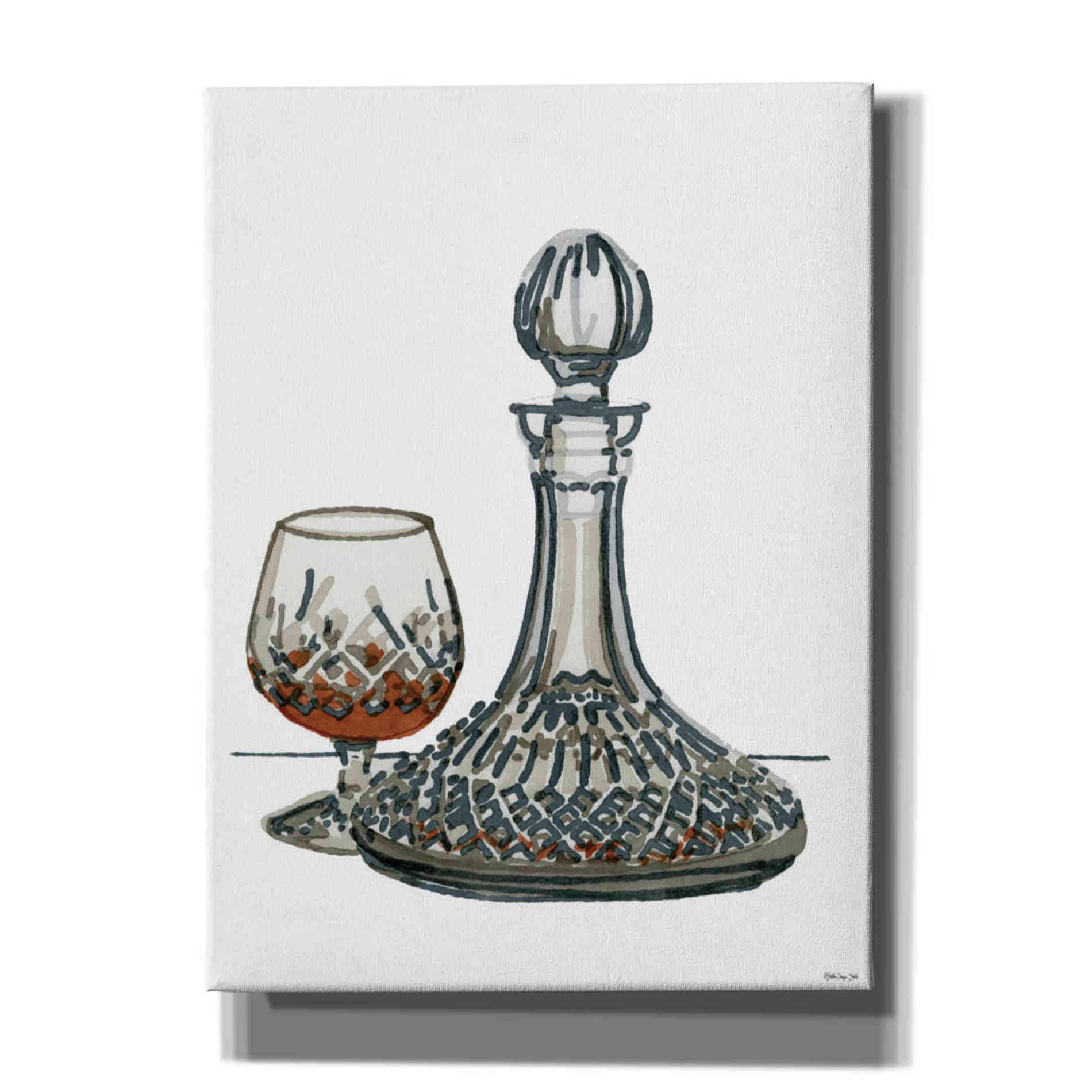 'Vintage Decanter 1' by Stellar Design Studio, Canvas Wall Art