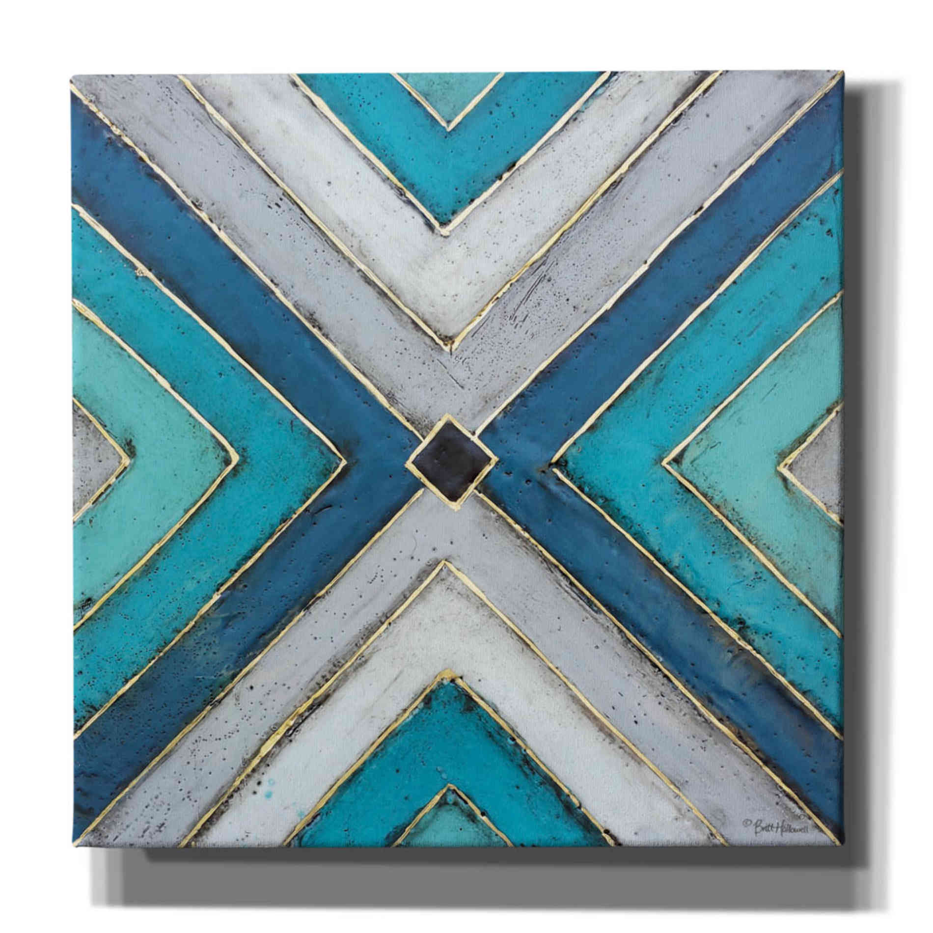 'Geometric Common Ground' by Britt Hallowell, Canvas Wall Art