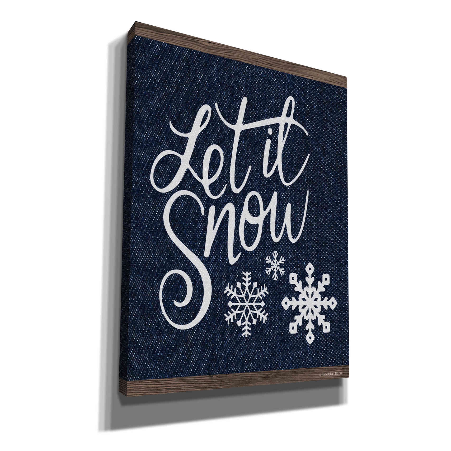 'Let It Snow' by Bluebird Barn, Canvas Wall Art