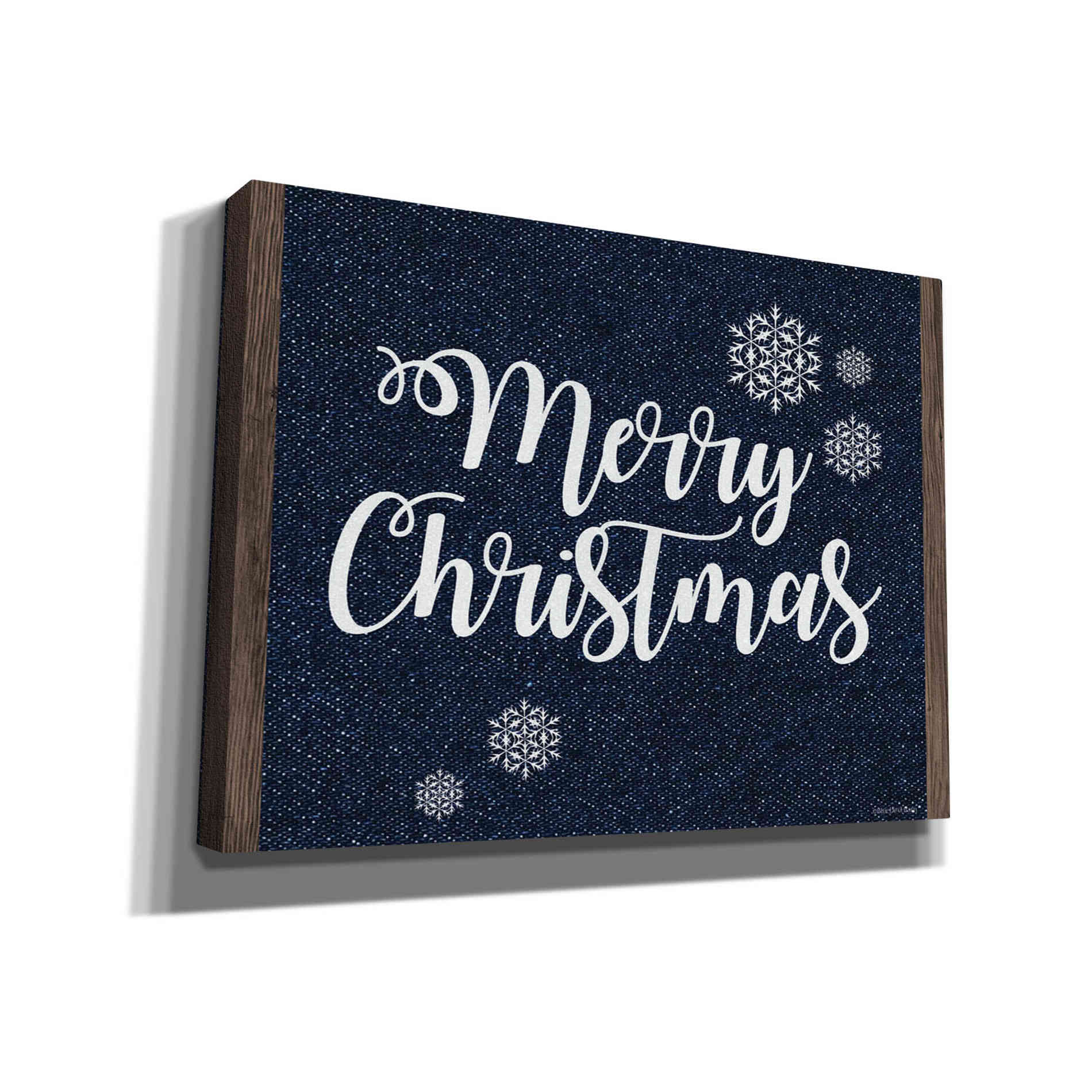 'Merry Christmas Snowflakes' by Bluebird Barn, Canvas Wall Art