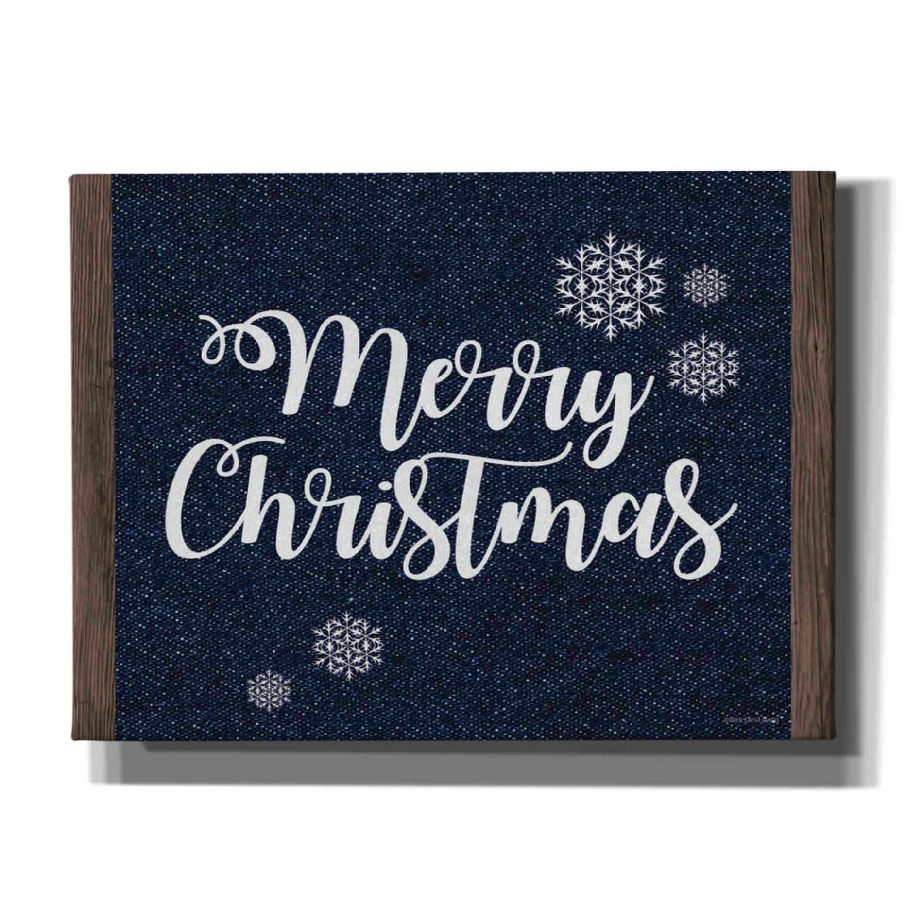 'Merry Christmas Snowflakes' by Bluebird Barn, Canvas Wall Art