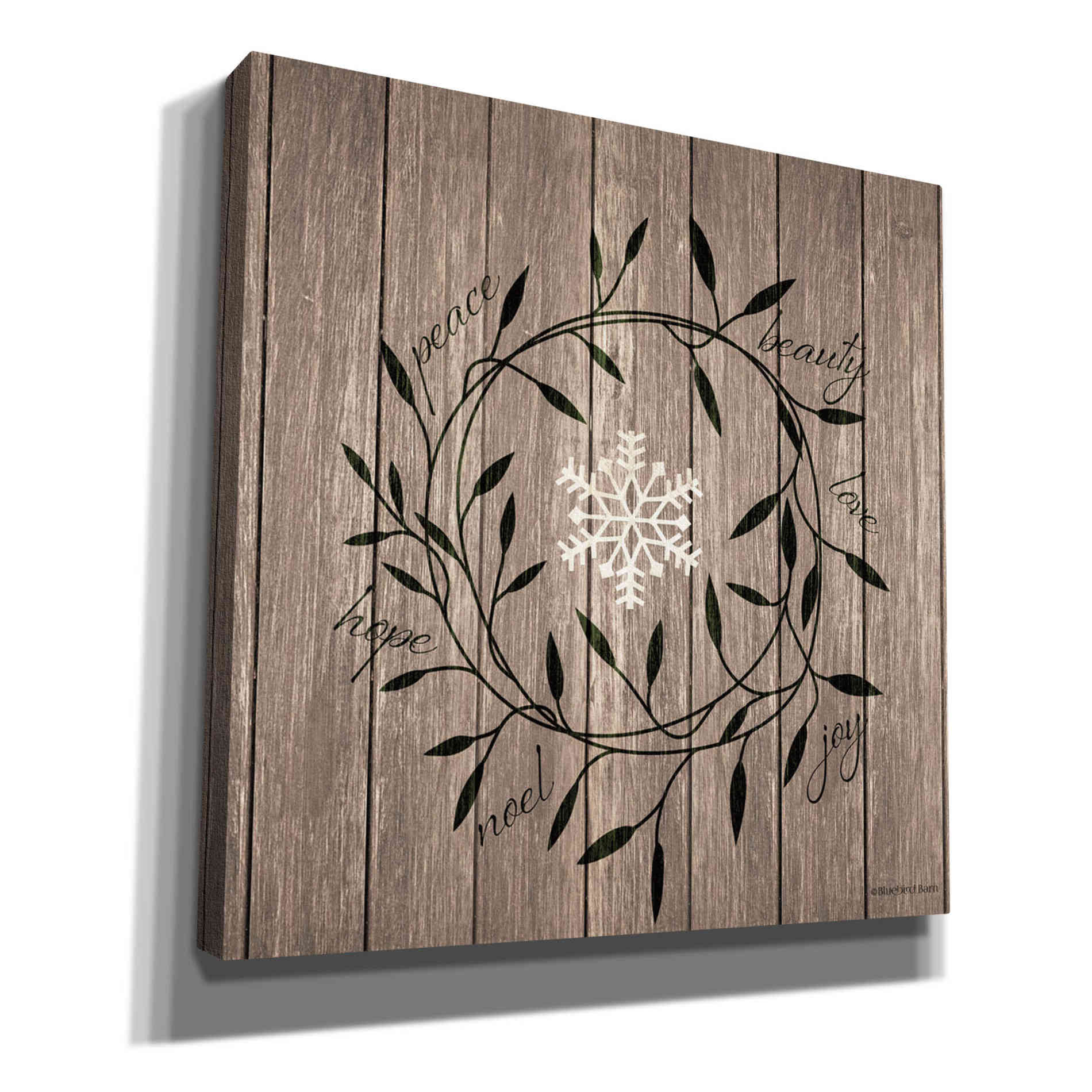 'Word Wreath' by Bluebird Barn, Canvas Wall Art