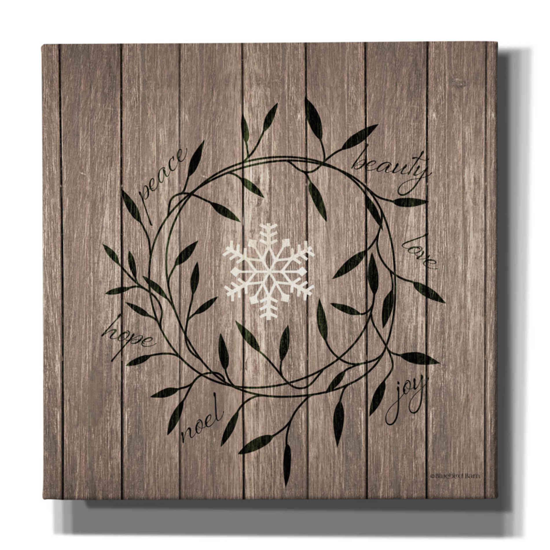 'Word Wreath' by Bluebird Barn, Canvas Wall Art