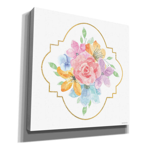 Image of 'Floral Center Rose' by Bluebird Barn, Canvas Wall Art