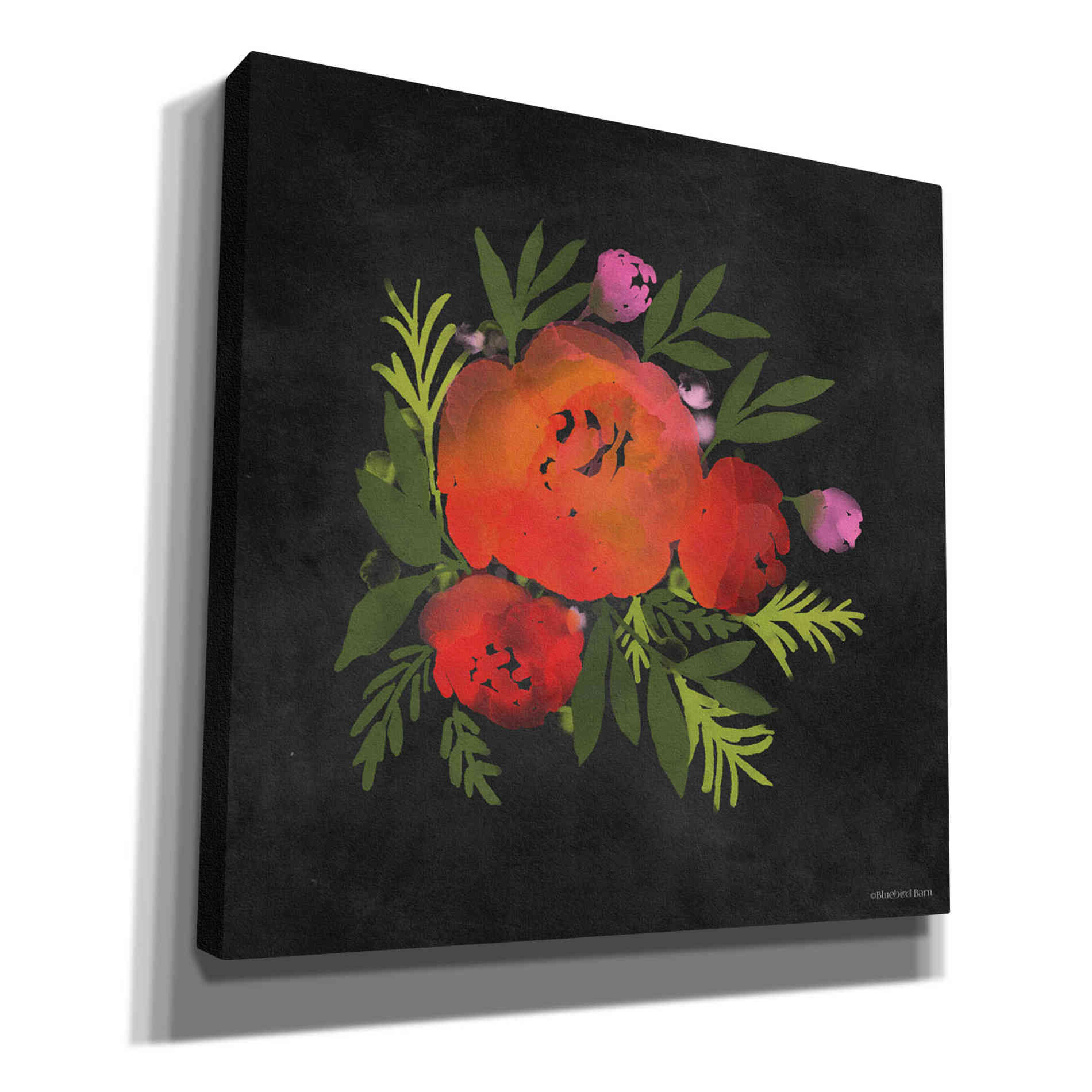 'Red Flower' by Bluebird Barn, Canvas Wall Art