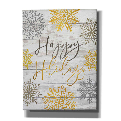 Image of 'Happy Holidays Snowflakes' by Cindy Jacobs, Canvas Wall Art
