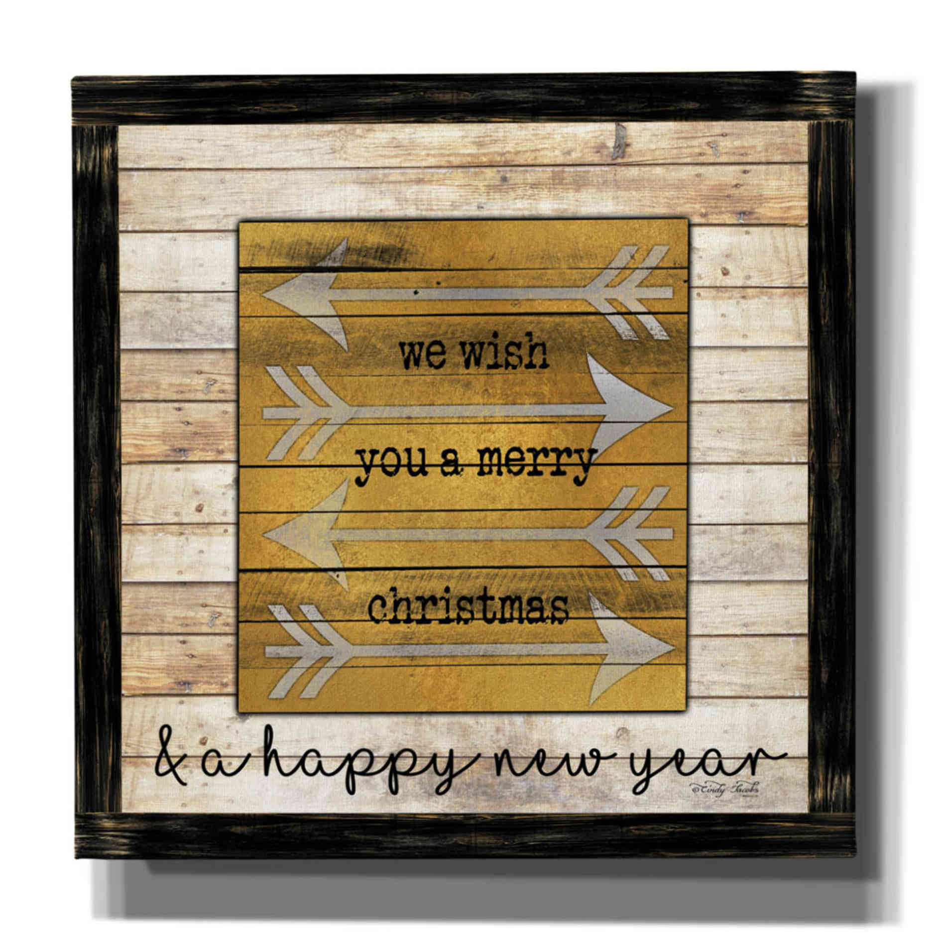 'Buffalo Merry Christmas' by Cindy Jacobs, Canvas Wall Art